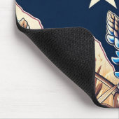 Texas Northern Mockingbird en Bluebonnet Flower Muismat (Hoek)