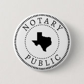 Texas Notary Public Ronde Button 5,7 Cm (Voorkant)
