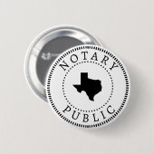 Texas Notary Public Ronde Button 5,7 Cm (Voorkant /achterkant)