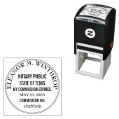Texas Notary Public Round  Zelfinktende Stempel (In situ)
