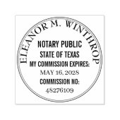 Texas Notary Public Round  Zelfinktende Stempel (Design)