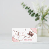 Texas Notional Loan Signing Agent Modern Blush Pin Visitekaartje (Staand voorkant)