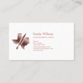Texas Notional Loan Signing Agent Modern Blush Pin Visitekaartje (Achterkant)