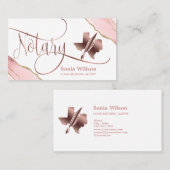 Texas Notional Loan Signing Agent Modern Blush Pin Visitekaartje (Voorkant / Achterkant)