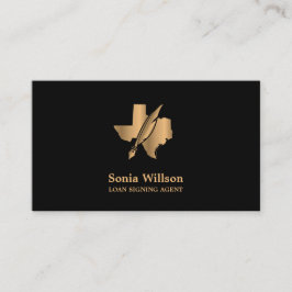 Texas Notional Loan Signing Agent Modern Blush Pin Visitekaartje