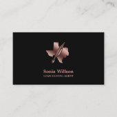 Texas Notional Loan Signing Agent Modern Blush Pin Visitekaartje (Voorkant)