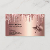 Texas Notional Loan Signing Agent Modern Roos Gold Visitekaartje (Achterkant)