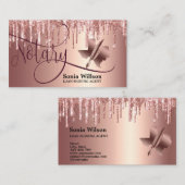 Texas Notional Loan Signing Agent Modern Roos Gold Visitekaartje (Voorkant / Achterkant)