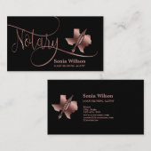 Texas Notional Loan Signing Agent Modern Roos Gold Visitekaartje (Voorkant / Achterkant)