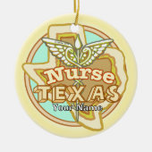 Texas Nurse Caduceus Keramisch Ornament (Voorkant)