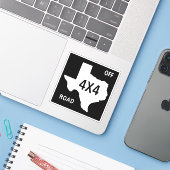 Texas Off Road Truck bord Sticker (Laptop met iPhone)