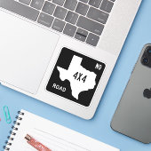 Texas Offroad Vier-wielaandrijving Sticker (Laptop met iPhone)