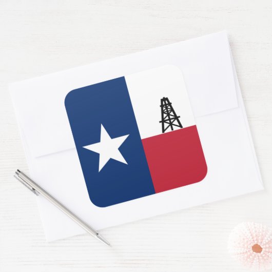 Texas Oil Drilling Sticker (Envelop)