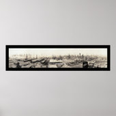 Texas Oil Field & Town Photo 1919 Poster (Voorkant)