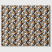 Texas Oil Pump Jack op Sunset Gift Wrapping Paper Cadeaupapier (Vlak)
