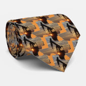 Texas Oil Pump Jack op Sunset Stropdas (Opgerold)