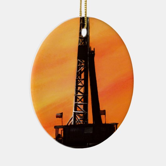 Texas Oil Rig Keramisch Ornament (Rechts)