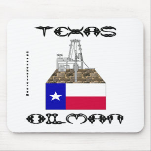 Texas Oilman, Oil Field Mousepad, Oil, Gas, Muismat