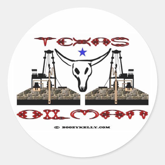 Texas Oilman, olieveld Sticker (Voorkant)