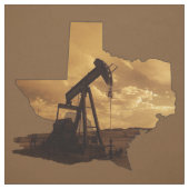 Texas Oliepomp Jack Print Stof 9" Vierkant (Swatch)