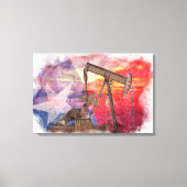 Texas-oliepomp: Lone Star State-erfgoedkunst Canvas Afdruk (Voorkant)
