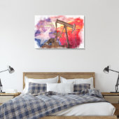Texas-oliepomp: Lone Star State-erfgoedkunst Canvas Afdruk (Insitu (Slaapkamer))