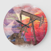 Texas-oliepomp: Lone Star State-erfgoedkunst Grote Klok (Voorkant)