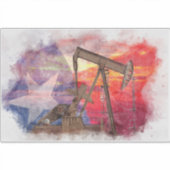 Texas-oliepomp: Lone Star State-erfgoedkunst Sticker (Voorkant)