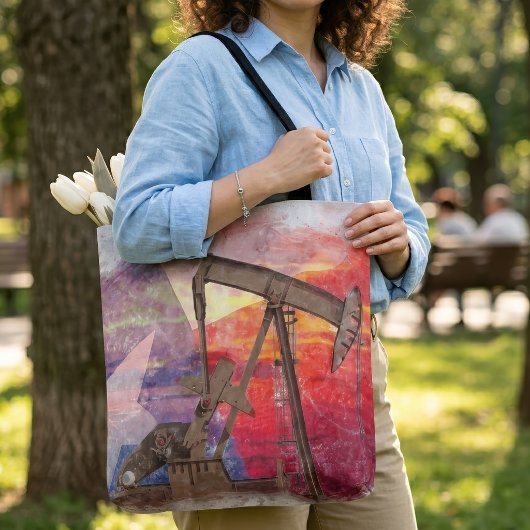 Texas-oliepomp: Lone Star State-erfgoedkunst Tote Bag