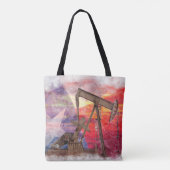 Texas-oliepomp: Lone Star State-erfgoedkunst Tote Bag (Achterkant)
