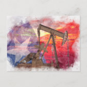 Texas Oliepomppomp: Lone Star State-erfgoedkunst Briefkaart (Voorkant)