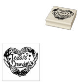 Texas oma Texas Bluebonnets hart Rubberstempel (Gestempeld)