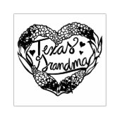 Texas oma Texas Bluebonnets hart Rubberstempel (Afrduk)