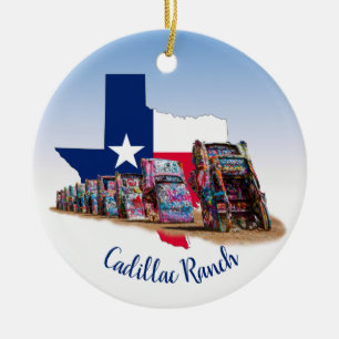 Texas, omtrek & Cadillac Ranch Cars Keramisch Ornament