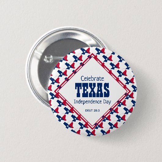 TEXAS ONAFHANKEDENDAG Christelijk Ronde Button 5,7 Cm (Voorkant /achterkant)