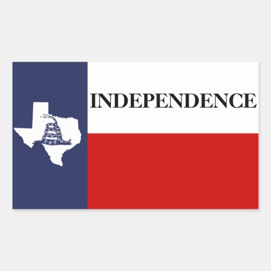 Texas Onafhankelijkheid - Lone Star Flag Garden Rechthoekige Sticker (Voorkant)