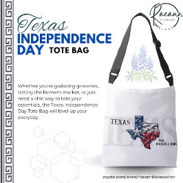 Texas Onafhankelijkheidsdag Boodschappentas Crossbody Tas