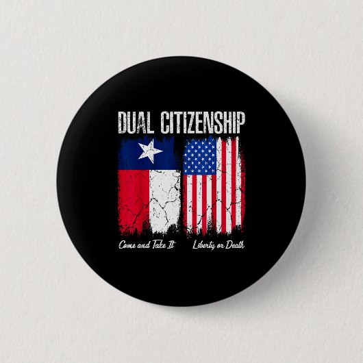 Texas onafhankelijkheidsdag dubbel staatsburger Te Ronde Button 5,7 Cm (Voorkant)
