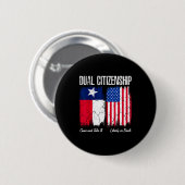 Texas onafhankelijkheidsdag dubbel staatsburger Te Ronde Button 5,7 Cm (Voorkant /achterkant)