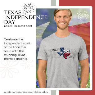 Texas Onafhankelijkheidsdag Unisex Tri-Blend T-shi Shirt