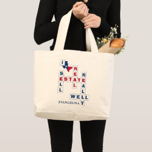 TEXAS Onroerend goed Texaanse makelaar Grote Tote Bag