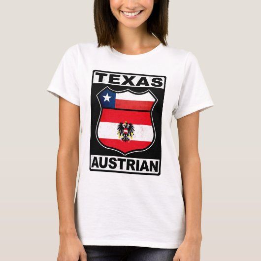 Texas Oostenrijks Amerikaans Dames T-shirt (Voorkant)