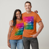 Texas Oranje Sjabloon Aangepast Foto Afbeelding to T-shirt (Unisex)