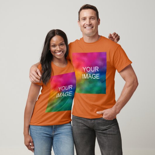 Texas Oranje Sjabloon Aangepast Foto Afbeelding to T-shirt (Unisex)