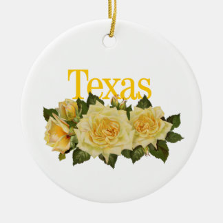 Texas Ornament met gele rozen