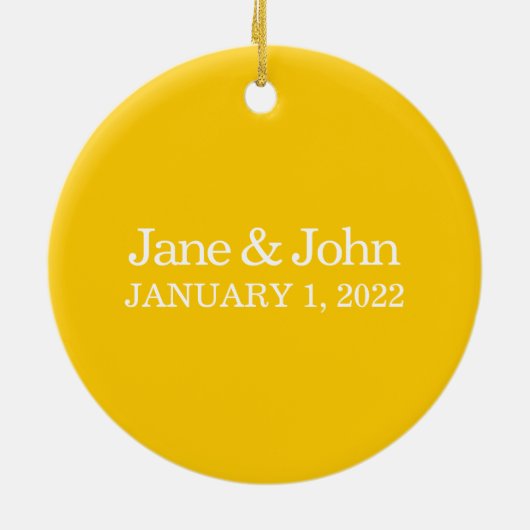  Texas Ornament met gele rozen (Achterkant)