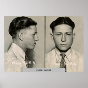 TEXAS OUTLAW CLYDE BARROW c. 1930 Poster