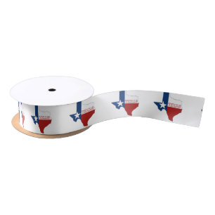 Texas Outline Map Shaped State Flag Satijnen Lint