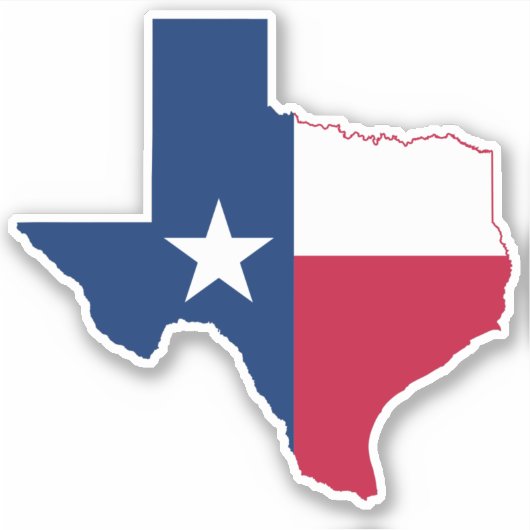 Texas Outline Shape-vlag Sticker (Voorkant)
