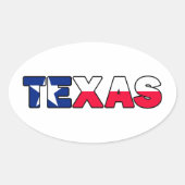 Texas Ovale Sticker (Voorkant)